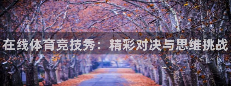 在线体育竞技秀:精彩对决与思维挑战